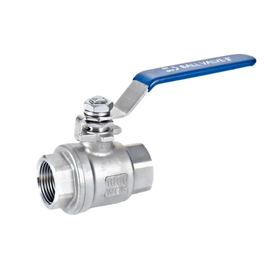 2PC stainless steel NPT no lock Handle thread ball valve 1000WOG