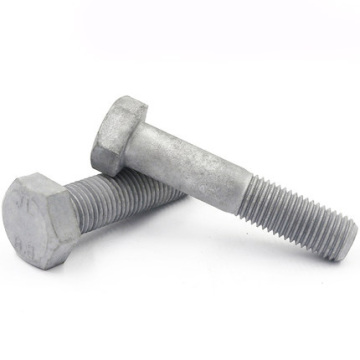 Hex Bolts เหล็กกล้าคาร์บอนเกรด 8.8 HDG DIN933