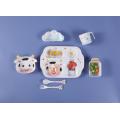 7 pcs kids jagsaw dinnerware set