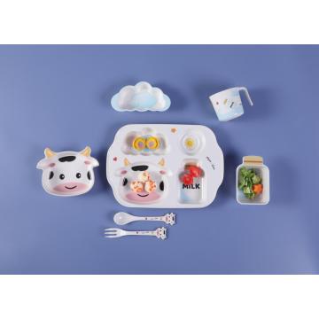 7 pcs kids jagsaw dinnerware set