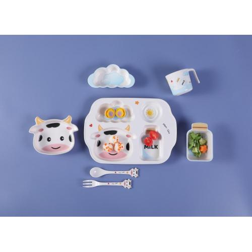 7 pcs kids jagsaw dinnerware set