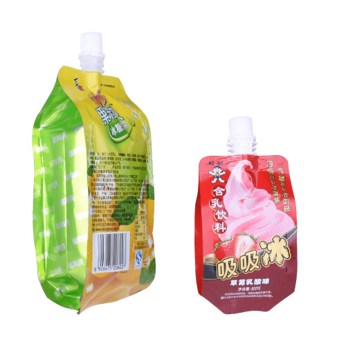 Wholesale Biodegradable Stand Up Drink Pouches Small Packaging Bag