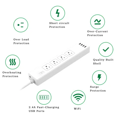 Echo Smart Wifi Power Strip Socket