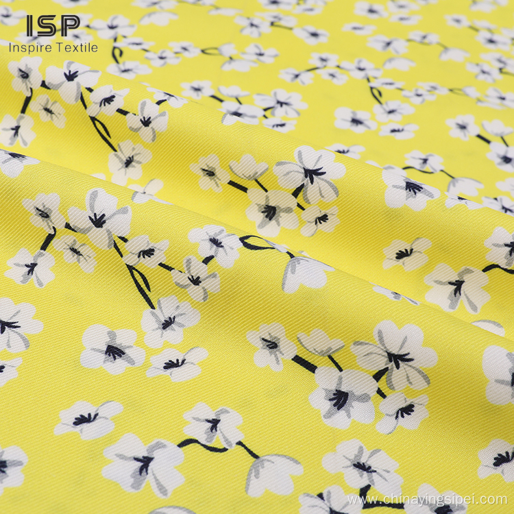 Soft Finish Woven Rayon Twill Printed Solid Fabric