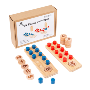 Montessori Wooden Number Cognition and Counting Toys for Kids (0-10) - Matching Game