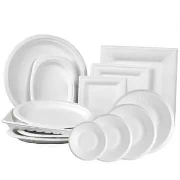 Disposable Restaurant Tableware Bagasse Pulp Plates