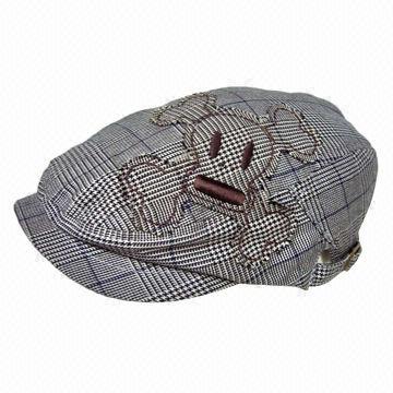 Adult's/Women's Flat Cap, Made of 100% Cotton