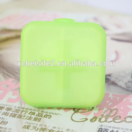 Q1095 Portable four cross lattice sealing kits cute pill case