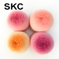 SKC Core Spun Ring Spun Anti-Pilling Fio Slub 80% Acrílico 20% Nylon Fantasia Rainbow Tingimento NM3.6 Tricô Manual de Força Média