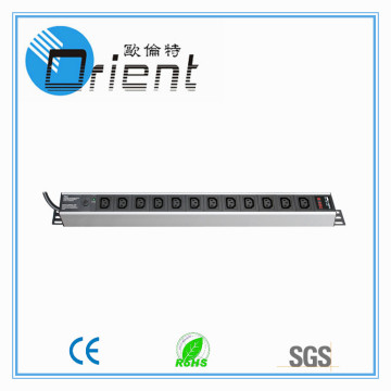 rack mount pdu IEC C13 PDU with current display and power indicator and overload protector (Electrical plug &sockets)