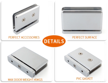 Zinc alloy shower hinge for glass door