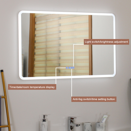 Square Bathroom Mirror Lighted Led Mirror For Makeup