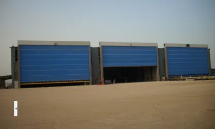 Quick action high speed hangar door