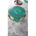 Malachite green side table