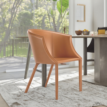 Modern Elegant Leather Adjustable Dining Chairs for Home & Office
