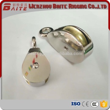 China Professional Manufacturer Small Metal Zinc Alloy Nickel Plate Belt Pulley With Single Rigid Wheel
