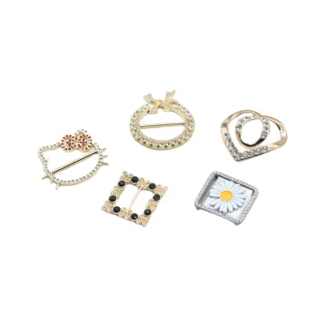 Zinc Metal Buckles with Rhinestones: Versatile Clips for T-shirts, Shoes, and Garments
