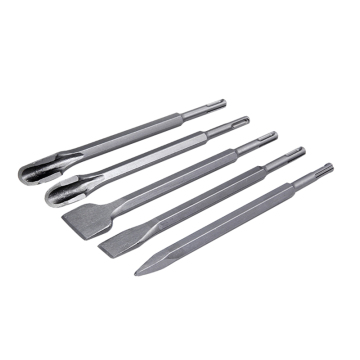 HKTools 14x250mm SDS Plus Round Shank Electric Hammer Chisels for Masonry, Concrete, Stone, and Brick: Professional Grade Tools for Heavy-Duty Applications