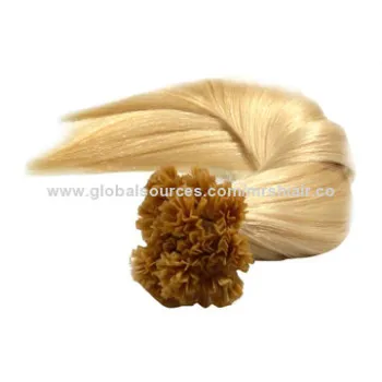 20-inch Blond Color Straight V-Tip Hair Extensions
