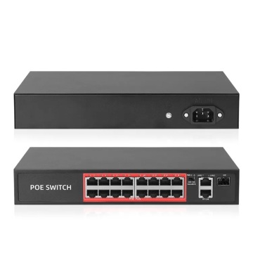 16 Channel POE Switch 10Mbps/2000Mbps Gigabit IEEE802.3 Full Metal Case 52V