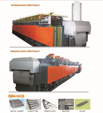 Wire Mesh-Belt Electric Furnace for Screws and Bolts