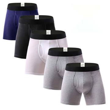 Men's Breathable Logo Printed Underwear: Cotton Padded Control Boxer Briefs
