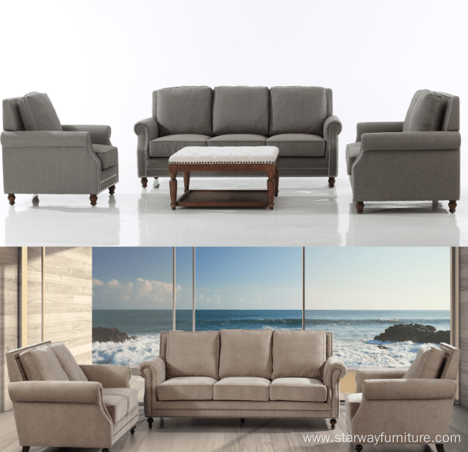 3seat modern sofa EuropeanStyle upholstery for living room