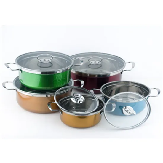Colorful Korean Style Stainless Steel Cookware Set