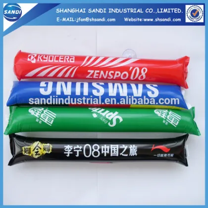 Plastic sports inflatable cheering stick