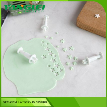 3pcs set Fondant Cake Cutter Decorating Pentagram shaped plunger cutter