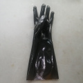 Black pvc dipeede oil gas resistant glove 18 inches