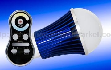 9W Pure & Warm White dimmbare LED-Lampe mit RF Controller-Blue shell