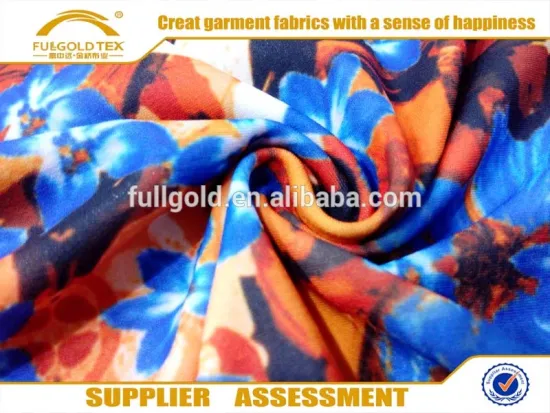 2016 Hot sale high quailty 50D knitting digital print chiffon fabric ,printed floral chiffon fabric in shaoxing