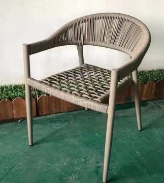 Outdoor Dining Room Garden Rope Chair Set - Patio Rope Woven Dining Chair