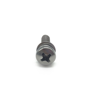 Phillips full thread pan head screws with washers