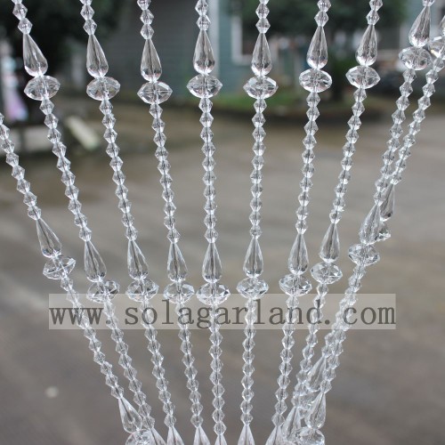 Rideau de perles de cristal acrylique attrayant de haute qualité