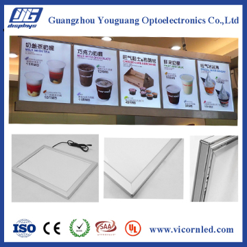 Super thin 22mm thickness LED Menu board; Snap frame LED Light Box