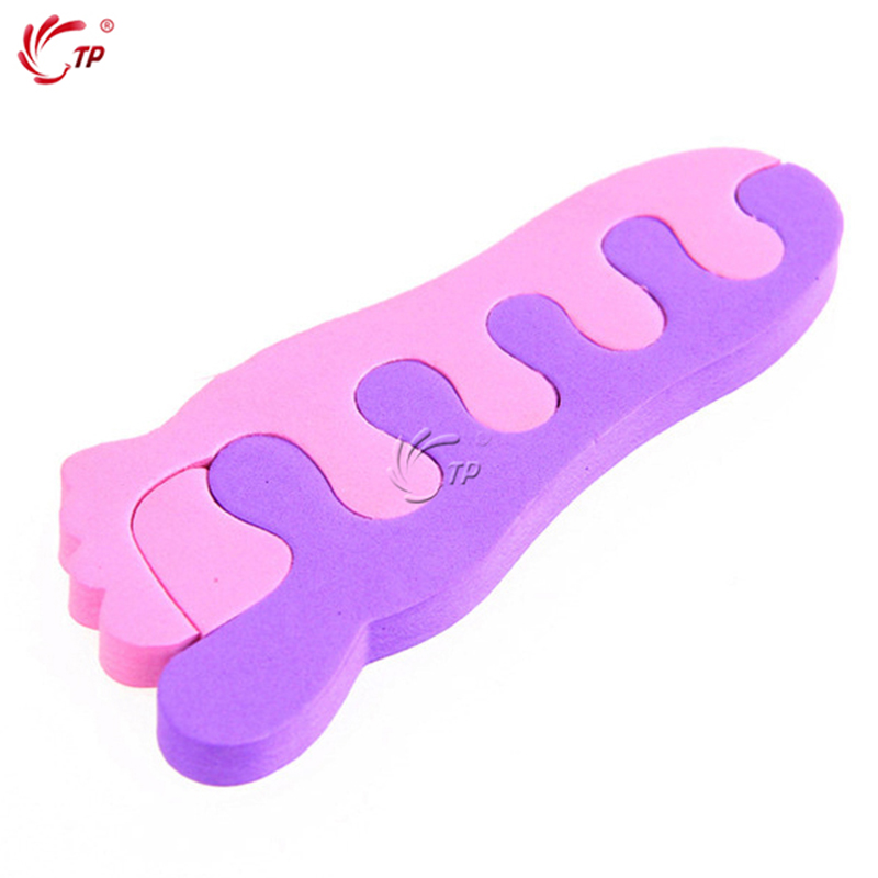 TP 10 Pair Foot Style Nail Art Foam Finger Toe Separator Random Color Acrylic UV Gel Polish Coloring Apply Salon Tool Kit