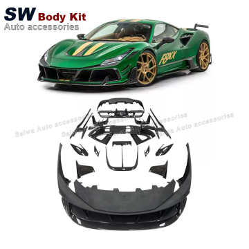 Carbon Fiber MSY Style Front Bumper Spoiler Kit for Ferrari F8 Upgrade