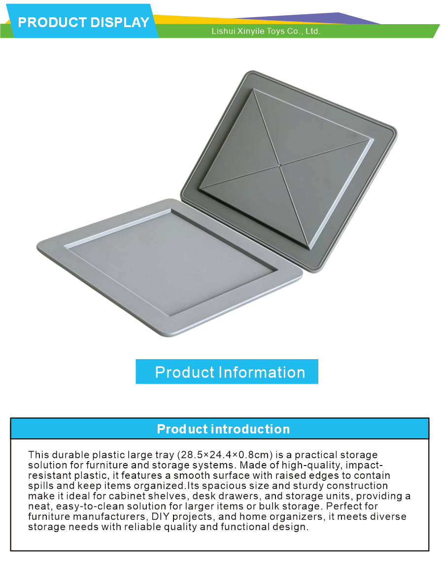 Spill Proof Large Plastic Tray