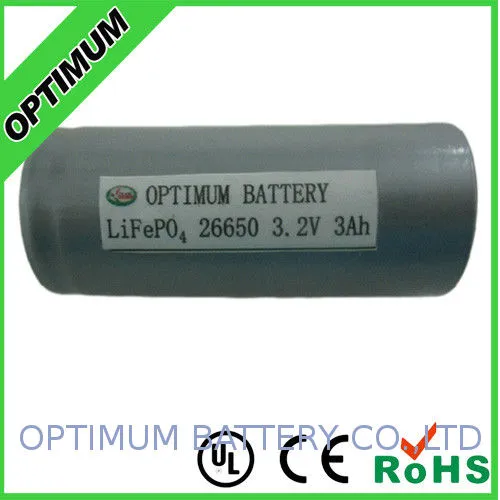 Ifr26650 3.2v 3ah Lithium Iron Phosphate Batteries For Bollard Light