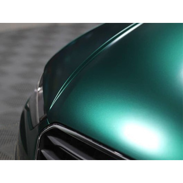 satin metallic green car wrap vinyl