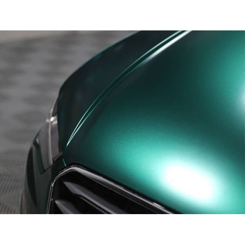 vinyle de voiture de voiture verte métallique satiné