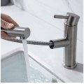 Stainless-steel mixer bathroom brushed pull out basin faucet