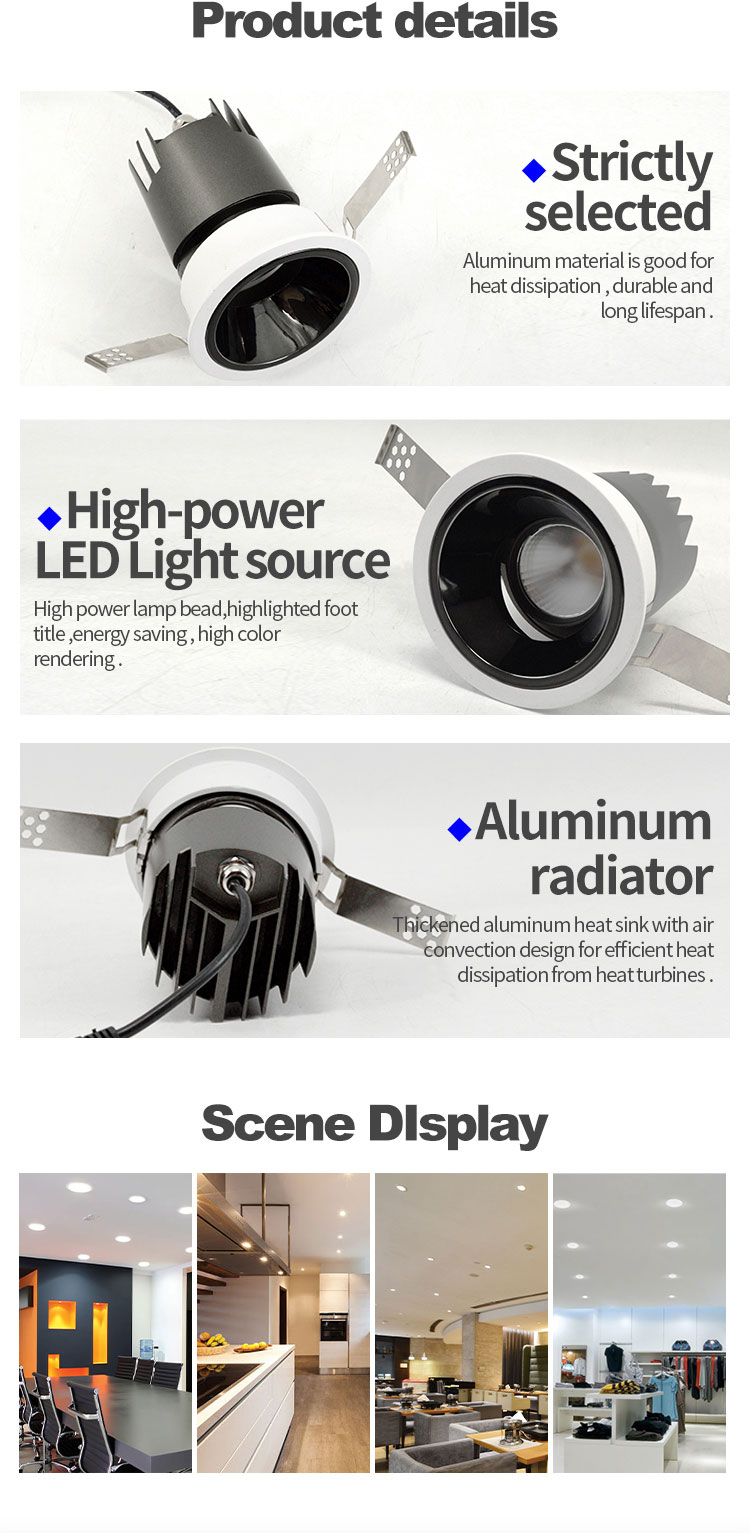 Grey Led Downlight