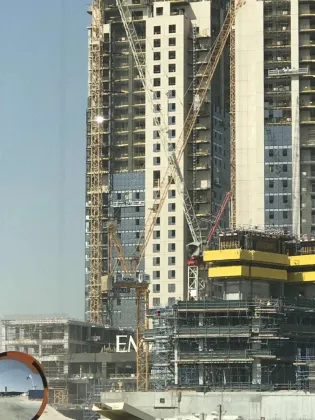 heavy building equipment  tower crane