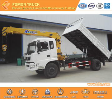 Dongfeng RHD 5T 6.3T รถบรรทุกติดเครน
