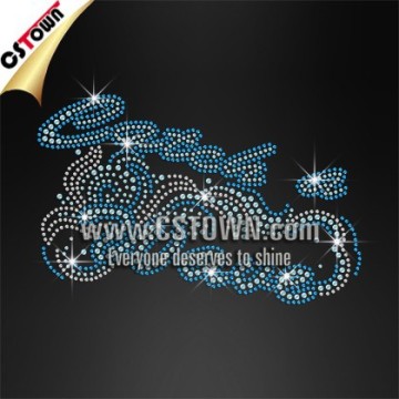 Rhinestone letters iron on bling rhinestone custom iron-on crystal transfers