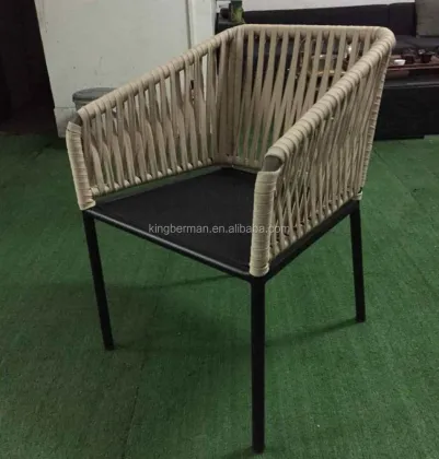Modern Leisure Rope Garden Chair - Outdoor Cafe Chair for Garden Furniture