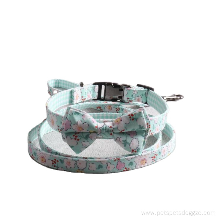 Wholesale Floral Luxury Pet Dog Bow Tie Collar